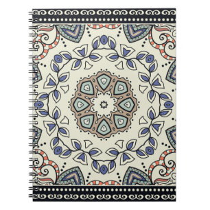 Carnet Motif sans couture avec mandala ethnique tribal