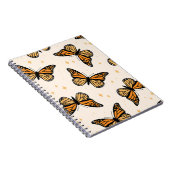 Carnet Motif sans couture avec papillons monarques. Conte (Côté Droit)