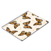 Carnet Motif sans couture avec papillons monarques. Conte (Côté gauche)