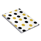 Carnet Motif sans couture avec points noirs et dorés (Côté Droit)