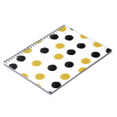 Carnet Motif sans couture avec points noirs et dorés (Côté gauche)