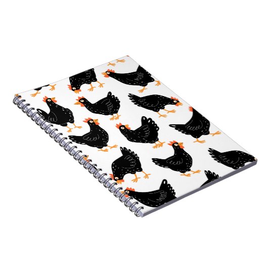 Carnet Motif sans couture avec poulet (Côté Droit)