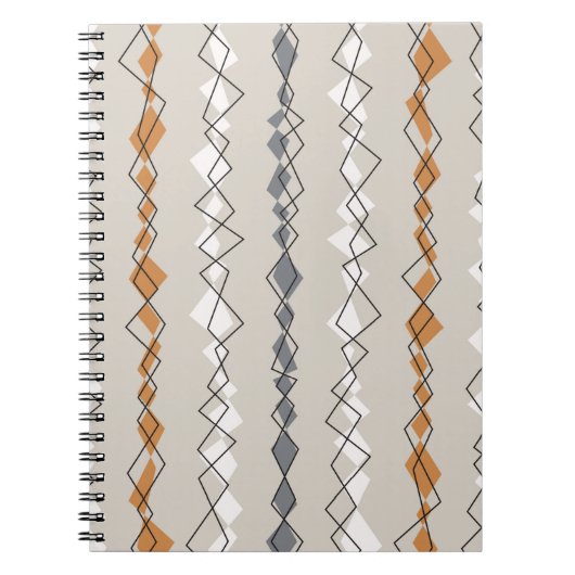 Carnet Motif sans couture avec rayures colorées (Devant)