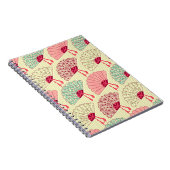 Carnet Motif sans couture avec ventilateurs. (Côté Droit)