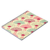 Carnet Motif sans couture avec ventilateurs. (Côté gauche)