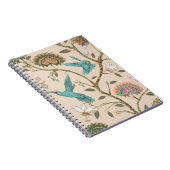 Carnet Motif sans couture beige avec fleurs stylisées et (Côté Droit)