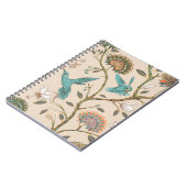 Carnet Motif sans couture beige avec fleurs stylisées et (Côté gauche)