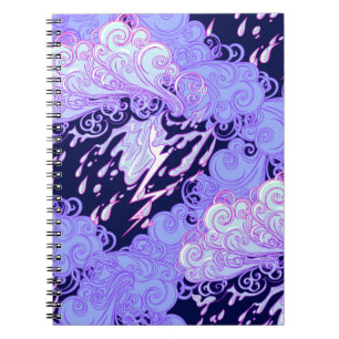 Carnet Motif sans couture. Clo décorative de style rétro