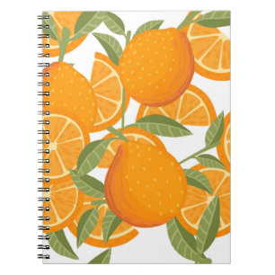 Carnet Motif sans couture d'agrumes oranges jaunes fruits