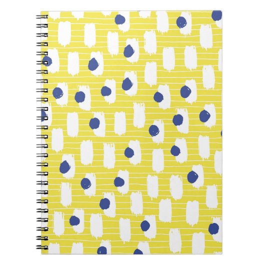 Carnet Motif sans couture de brosse dessinée à la main. (Devant)