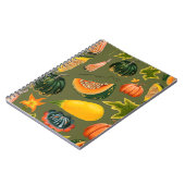 Carnet Motif sans couture de citrouilles et de feuilles s (Côté gauche)