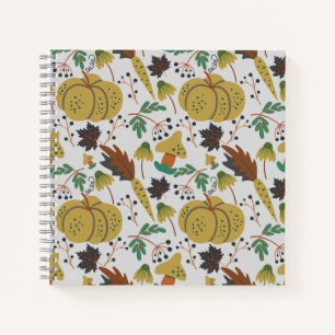Carnet Motif sans couture de citrouilles tropicaux et car