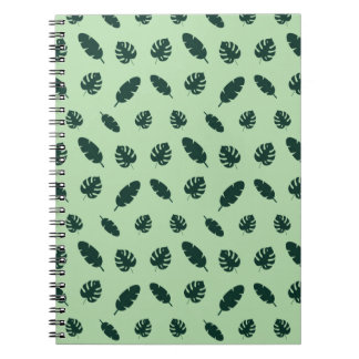 Carnet Motif sans couture de feuilles de Monstera et de p