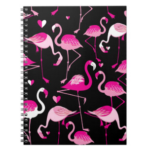 Carnet Motif sans couture de flamants roses sur un fond s