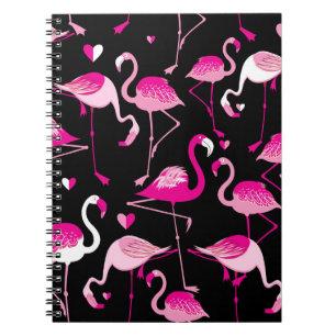 Carnet Motif sans couture de flamants roses sur un fond s