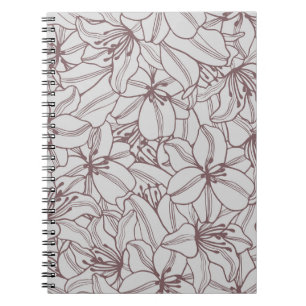 Carnet Motif sans couture de fleurs de lys vintage. Main