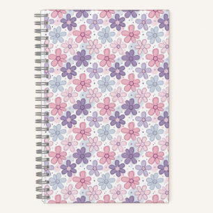 Carnet Motif sans couture de fleurs Y2K