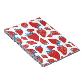 Carnet Motif sans couture de fraise dessinée à la main. a (Côté Droit)