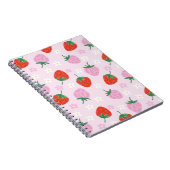 Carnet Motif sans couture de fraise d'esthétique dessiné (Côté Droit)
