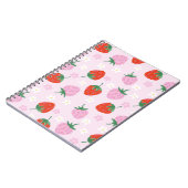 Carnet Motif sans couture de fraise d'esthétique dessiné (Côté gauche)