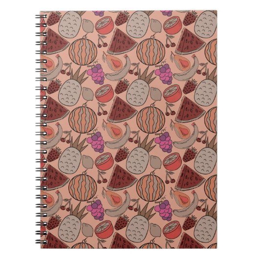 Carnet Motif sans couture de fruits | Motif de surface de (Devant)