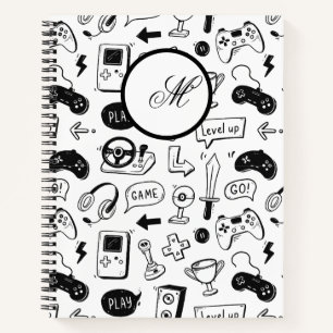 Carnet Motif sans couture de gribouillis dessinés à la ma