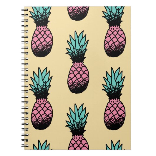 Carnet Motif sans couture de l'ananas à main mignon (Devant)