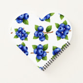 Carnet Motif sans couture de myrtille frais (Dos)