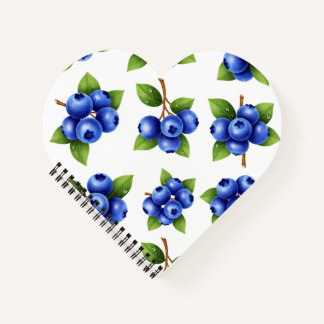 Carnet Motif sans couture de myrtille frais