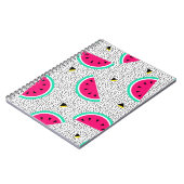 Carnet Motif sans couture de pastèque. Style rétro géomét (Côté gauche)
