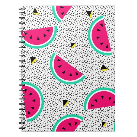 Carnet Motif sans couture de pastèque. Style rétro géomét (Devant)