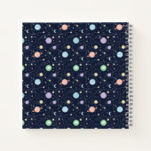 Carnet Motif sans couture de planètes du système solaire (Dos)