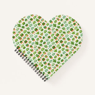 Carnet Motif sans couture de plante succulente mignonne
