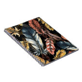 Carnet Motif sans couture de plumes d'oiseaux. (Côté Droit)