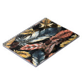 Carnet Motif sans couture de plumes d'oiseaux. (Côté gauche)