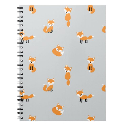 Carnet Motif sans couture de renards (Devant)