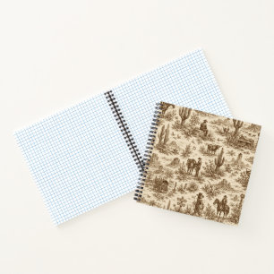Carnet Motif sans couture de toile du désert occidental v