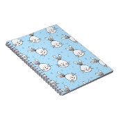 Carnet Motif sans couture de visage de lapin mignon (Côté Droit)