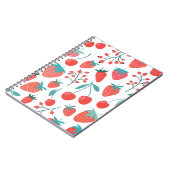 Carnet Motif sans couture décorative avec fruits, fraise (Côté gauche)
