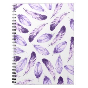 Carnet Motif sans couture décorative avec plumes. Waterco