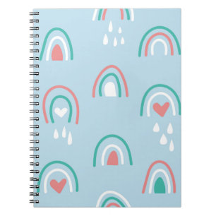 Carnet Motif sans couture dessiné à la main bohème avec a