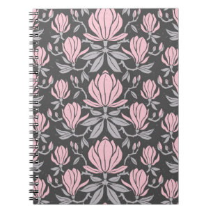 Carnet Motif sans couture dessinée à la main avec des fle