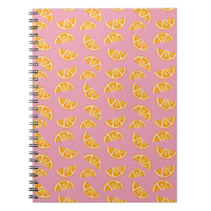 Carnet Motif sans couture d'oranges rafraîchissantes dess