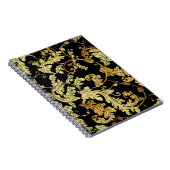 Carnet Motif sans couture dorée de luxe. Arrière-plan flo (Côté Droit)