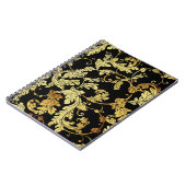 Carnet Motif sans couture dorée de luxe. Arrière-plan flo (Côté gauche)