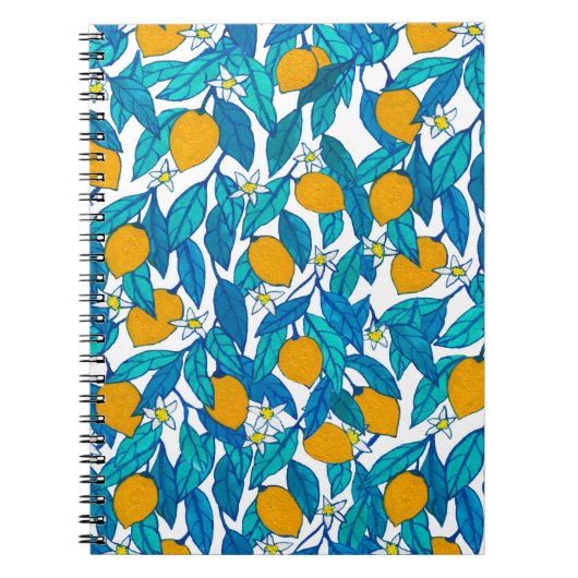 Carnet Motif sans couture. Fleur de citron. Les fleurs so (Devant)