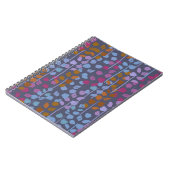 Carnet Motif sans couture fleurie stylisée. Imitation vin (Côté gauche)