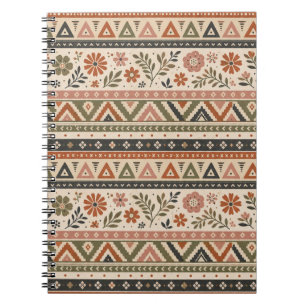 Carnet Motif sans couture géométrique floral Boho Folk