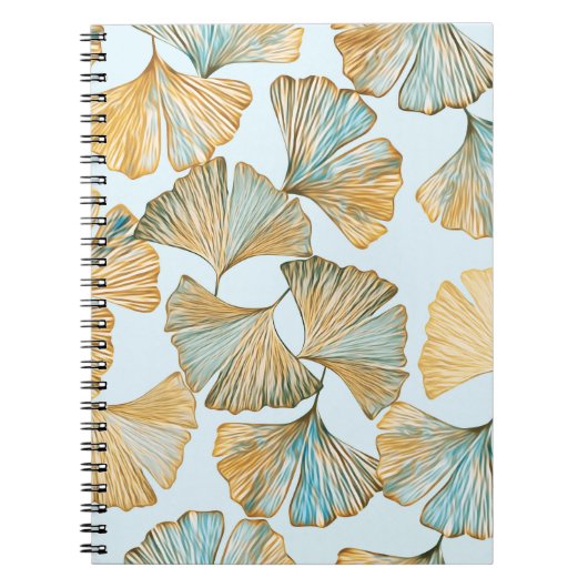Carnet Motif sans couture Gingko Feuille (Devant)