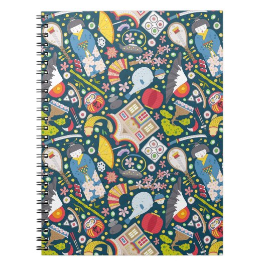 Carnet Motif sans couture japonais (Devant)